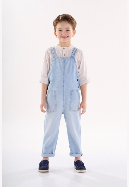 Jardineira Jeans Unissex Infantil Up Baby
