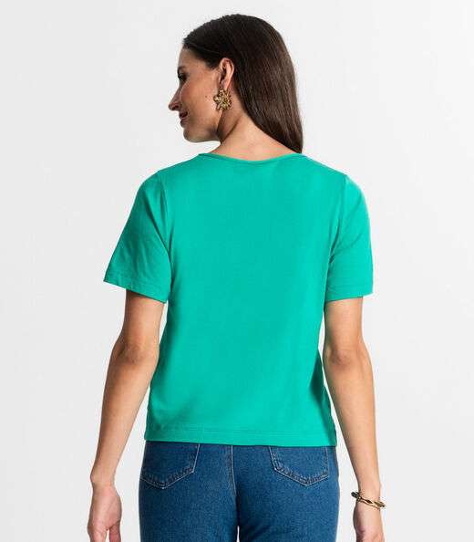 Blusa Feminina Manfa Curta Rovitex Verde