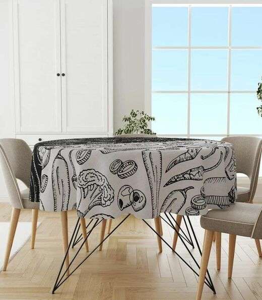 Image_Toalha De Mesa Redonda Wevans Preto