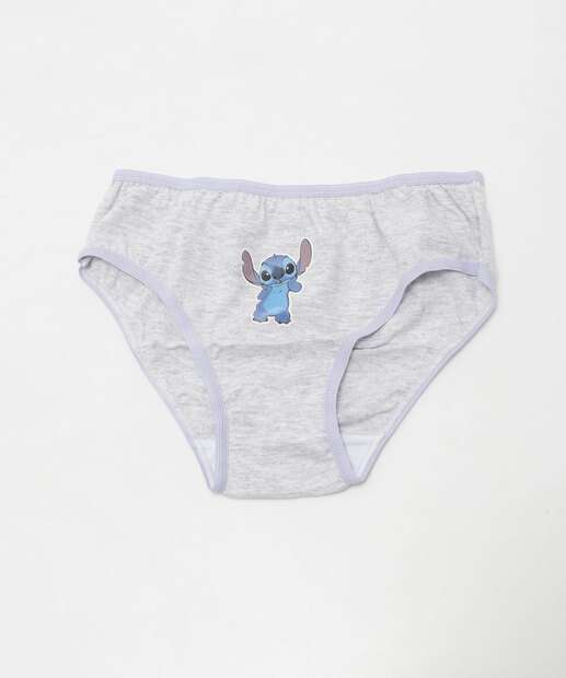 Kit 7 Calcinhas Infantil Estampa Stitch Disney Tam 1 a 12 