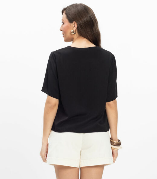 Blusa Viscose Double Feminina Endless Preto
