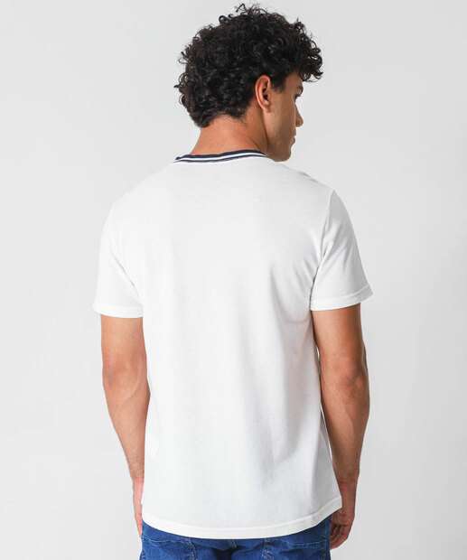 Camiseta Masculina Manga Curta Marisa Off White