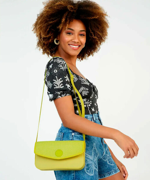 Bolsa Transversal Crossbody Feminina Textura Moleca 