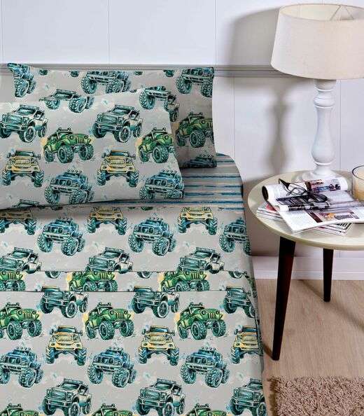 Image_Jogo de Cama Infantil 3 Peças Corttex Verde