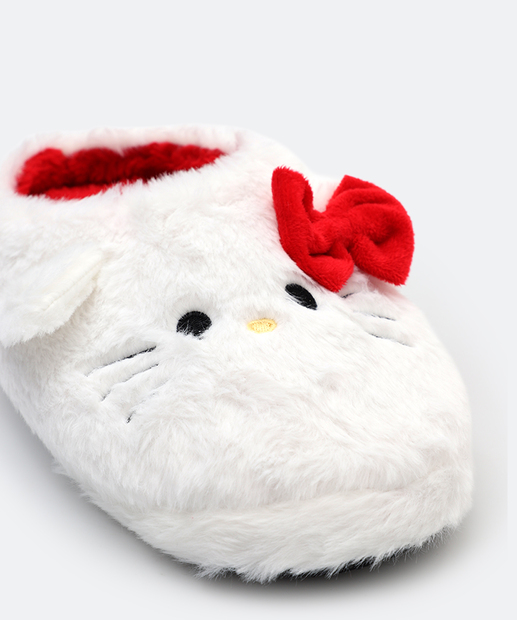 Pantufa Feminina Hello Kitty Branco