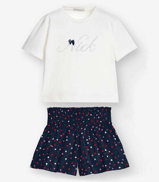 Image_Conjunto Blusa com Shorts Menina Trick Nick Azul