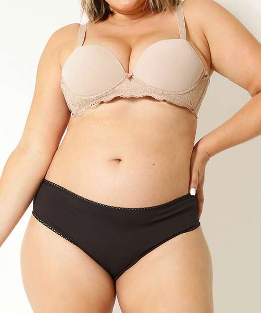 Kit 2 Calcinhas Plus Size Biquíni Microfibra Marisa