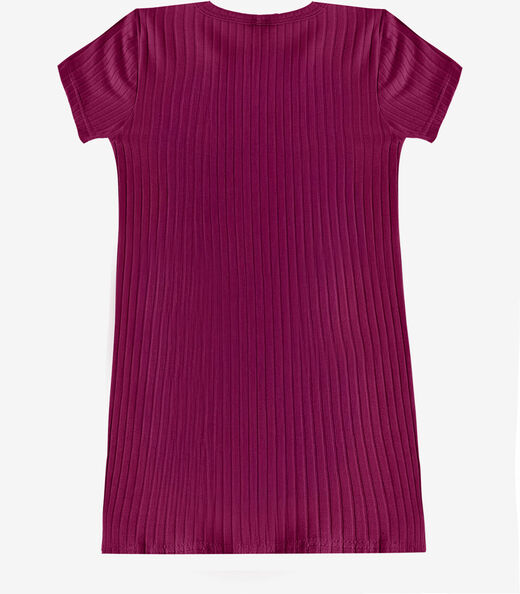 Vestido Infantil Em Ribana Canelada Select Vermelho