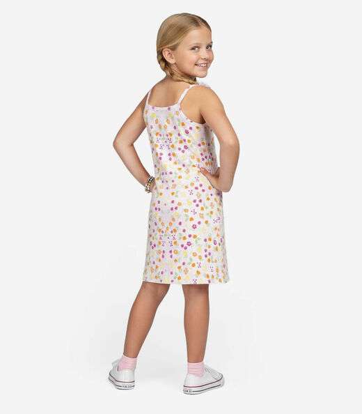 Vestido Infantil em Cotton Leve Rotativo Select Laranja