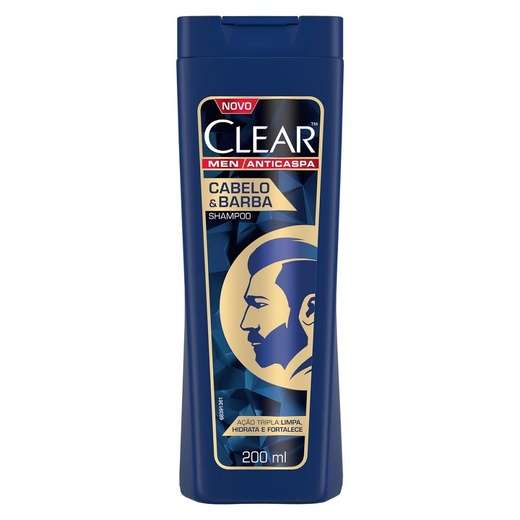 Shampoo Anticaspa Clear Men Cabelo e Barba 200ml