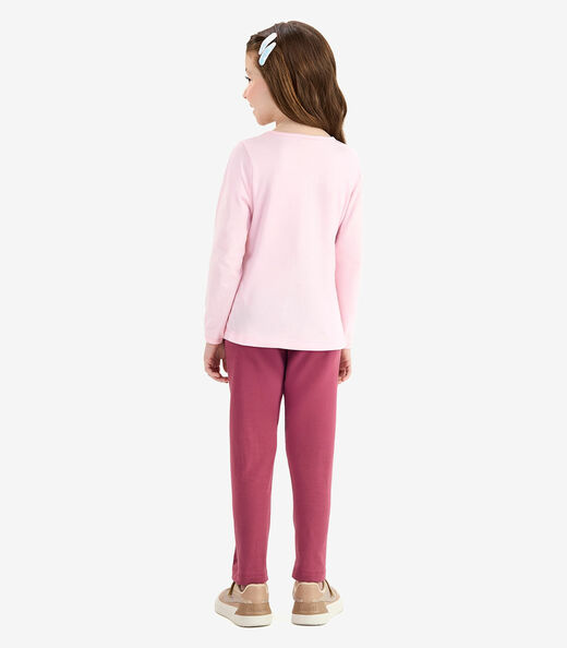 Conjunto Blusa com Legging Rovi Kids Rosa