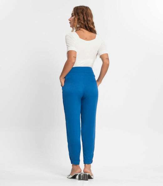 Calça Em Viscose Feminina Endless Azul
