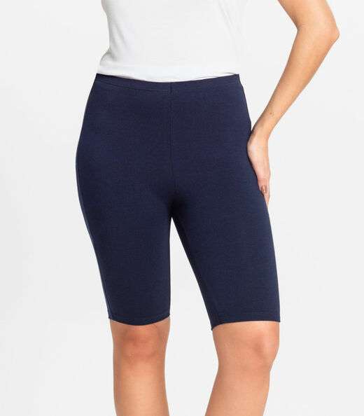 Bermuda Ciclista Feminina em Cotton Pesado Rovitex Azul