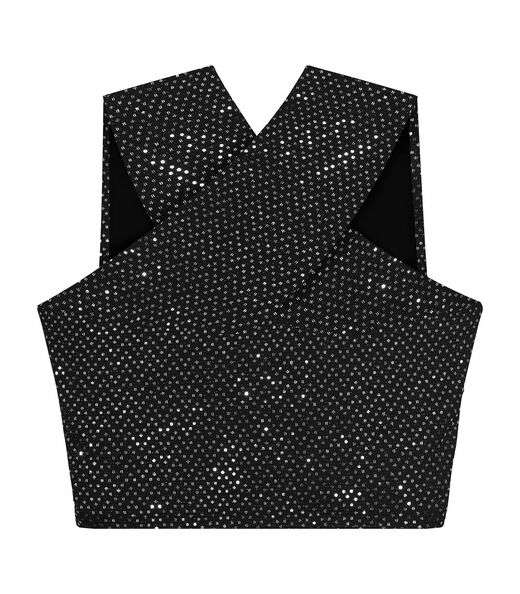 Blusa Cropped Feminina Transpassada Endless Preto