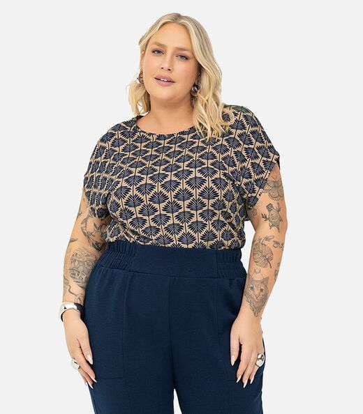 Image_Blusa Manga Morcego Plus Size Secret Glam Marrom