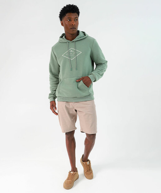 Blusão Masculino Moletom Bolsos Marisa Verde