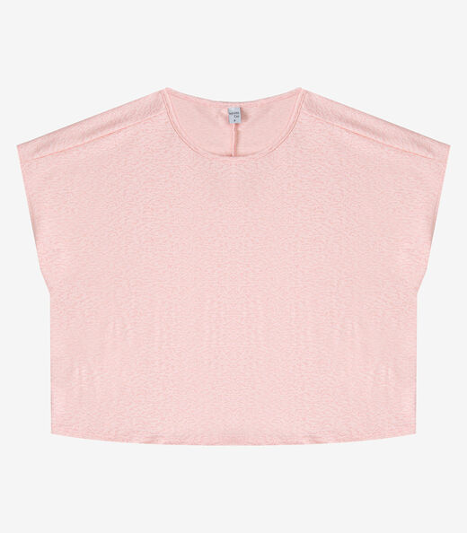 Blusa Feminina Malha Jacquard Vulca Infinita Cor Rosa