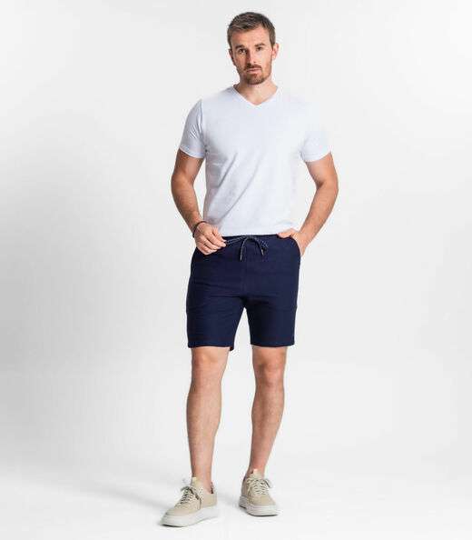 Bermuda Masculina Plus Size Diametro Azul