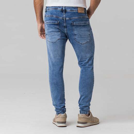 Calça Jeans Super Skinny Puídos Masculina Zune
