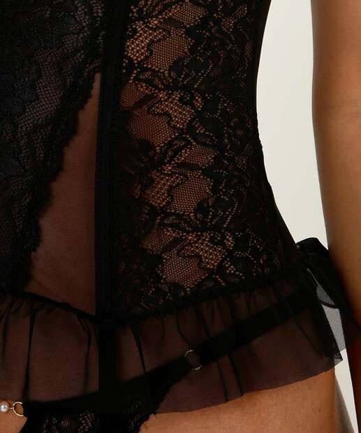 Corselet Sensual Renda Marisa
