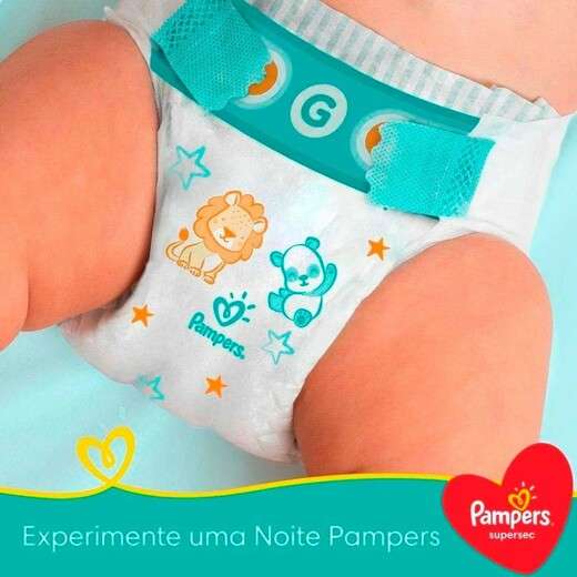 Kit 3 Fraldas Pampers Supersec Pacotão Econômico G - 78 Tiras