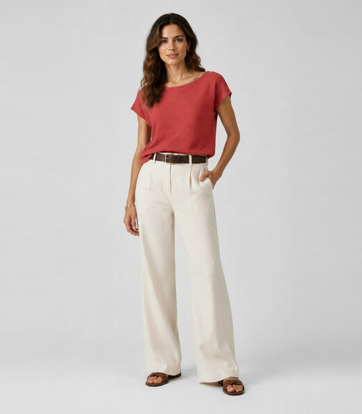 Blusa Feminina Em Tecido Classic Infinita Cor Marrom