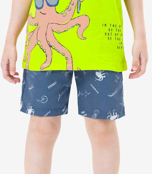 Conjunto Machão com Bermuda Rovi Kids Verde