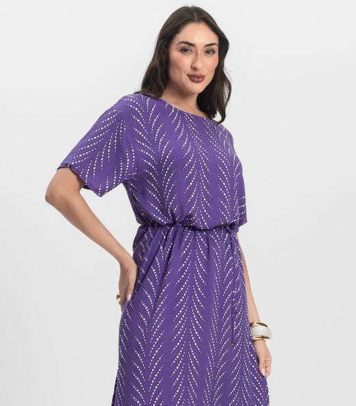 Vestido Midi Infinita Cor Roxo