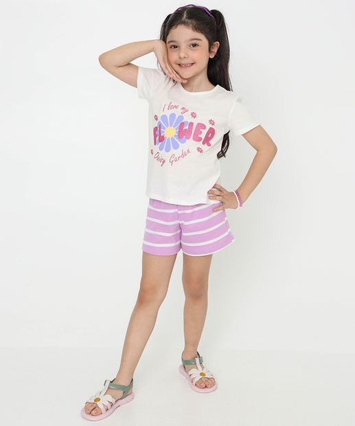 Image_Conjunto Infantil Estampado Marisa Tam 4 a 10 Off White