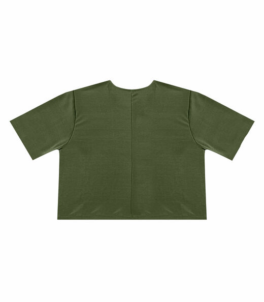 Blusa Feminina Básica Malha Suplex Infinita Cor Verde