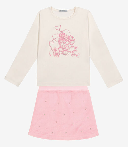 Conjunto Blusa Com Saia Trick Nick Rosa