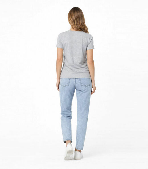 Blusa Feminina com Estampa Infinita Cor Cinza