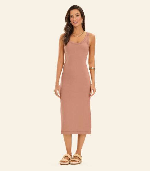 Image_Vestido Midi em Ribana Rovitex Marrom