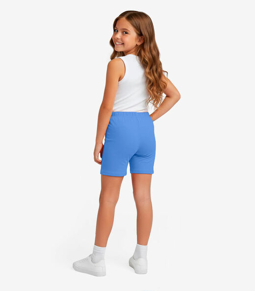 Bermuda Ciclista Infantil Básica Soletex Azul