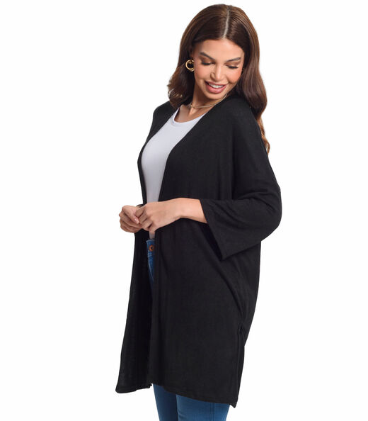 Cardigan Alongado Rovitex Preto