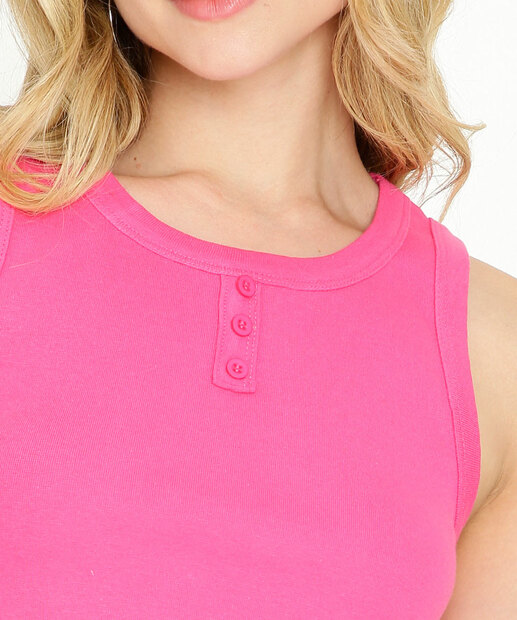 Blusa Regata Feminina Botões Marisa