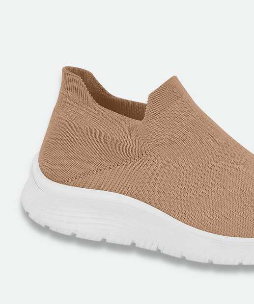 Tênis Slip On Feminino Beira Rio Bege
