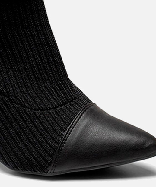 Bota Feminina Cano Curto Salto Fino Strass Dakota