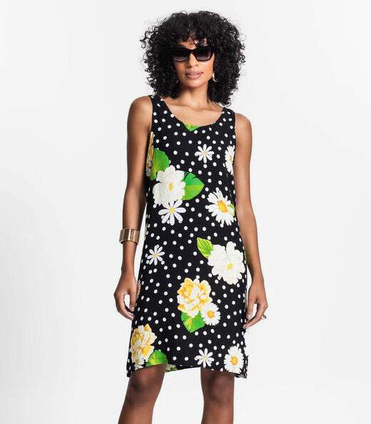 Vestido Feminino Curto De Viscose Select Preto