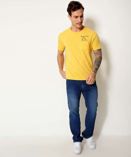 Camiseta Masculina Estampada Garfield