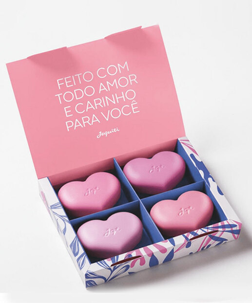 Kit 4 Sabonetes Com Todo Amor e Carinho Jequiti 4x70gr