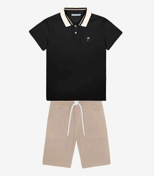 Image_Conjunto Infantil Polo Com Bermuda Trick Nick Preto