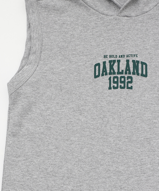 Regata Juvenil Capuz Marisa Tam 10 a 16 Cinza