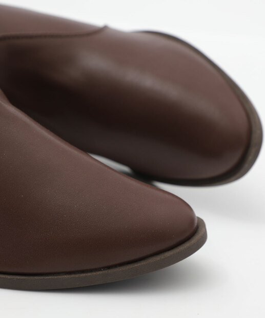 Bota Feminina Fivela Cano Curto Via Uno Marrom