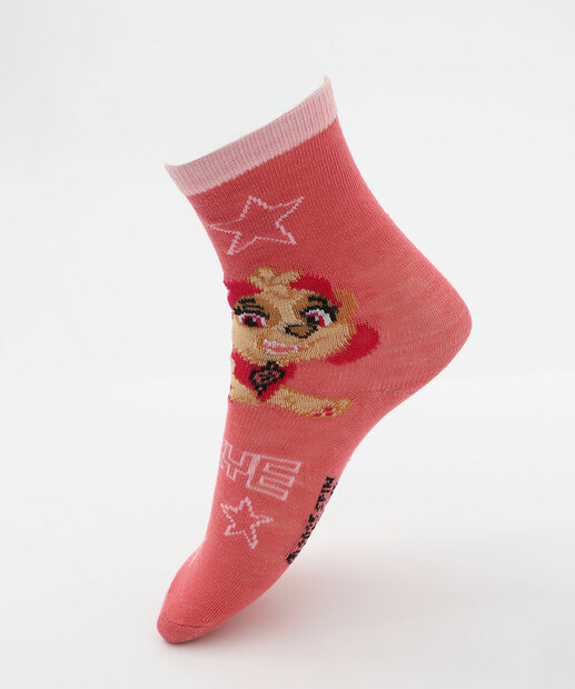 Kit 2 Meias Infantil Estampa Patrulha Canina Vermelho