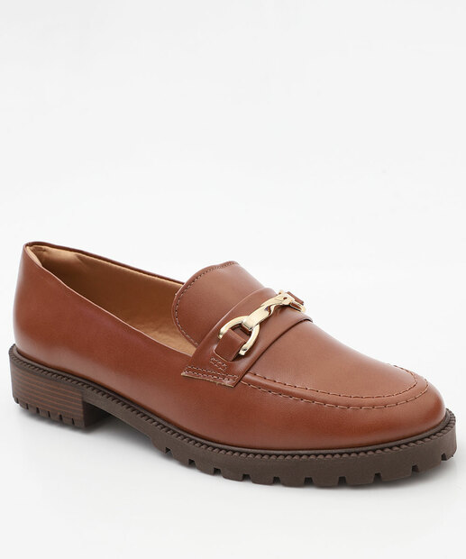 Image_Mocassim Loafer Feminino Tratorado Via Uno Caramelo