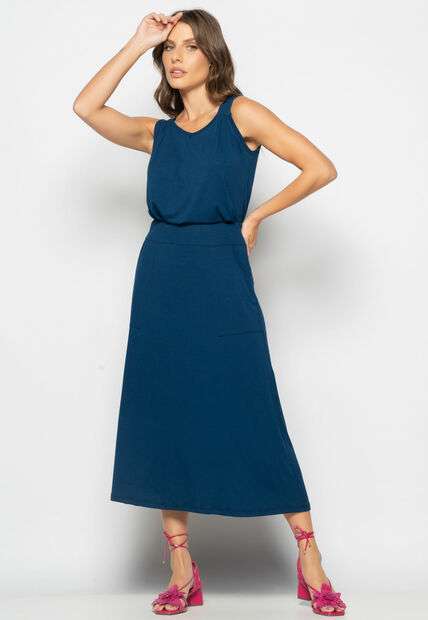 Image_Conjunto Regata Drapeada e Saia Midi Malha Marinho Salvatore