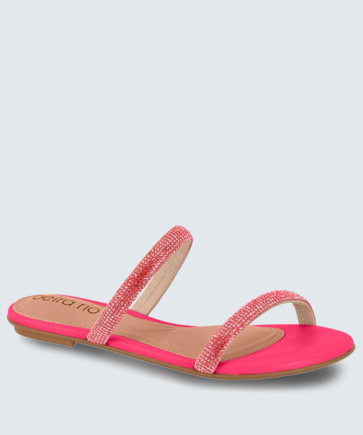 Rasteirinha Feminina Tiras Strass Beira Rio