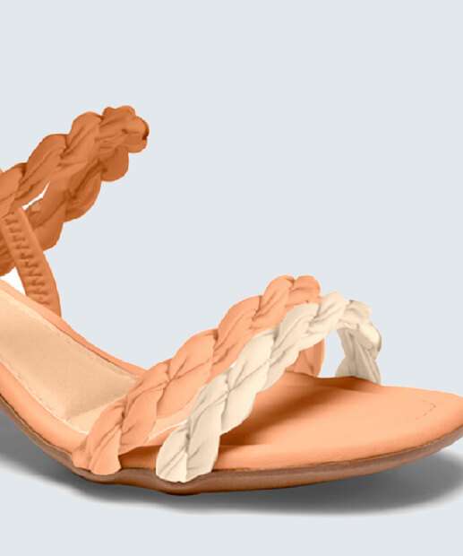 Sandália Salto Grosso Feminina Trançada Mississipi 