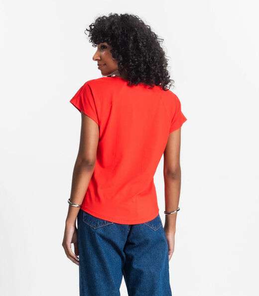 Blusa Feminina Viscotorcion Rovitex Laranja